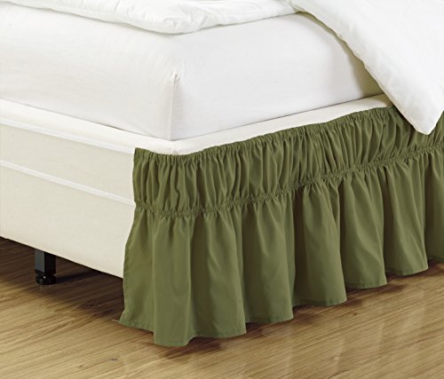 Easy Fit Bed Ruffle Wrap Around Elastic Bed Skirt