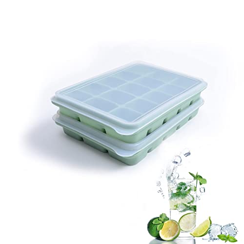 DOQAUS Ice Cube Trays, Easy-release Silicone & Flexible 14-Ice