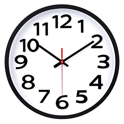 Easy-to-Read 12 Inch Silent Wall Clock