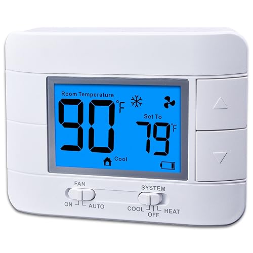 Easy-to-Use Non Programmable Thermostat with Temperature & Humidity Display