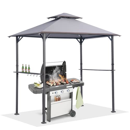 Easylee Double Tiered BBQ Grill Gazebo Tent with LED Light