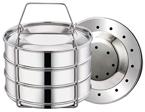 Ecozoi Premium Stackable Steamer Insert Pans Pot in Pot for