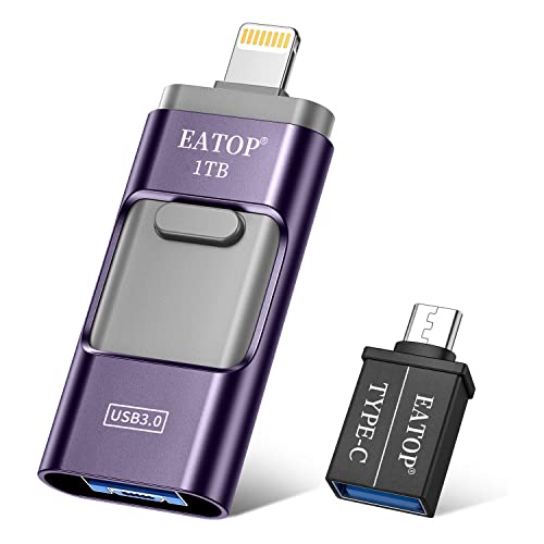 1TB USB 3.0 Flash Drive for iPhone iPad & Android - Dark Purple