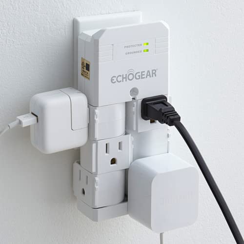 ECHOGEAR On-Wall Surge Protector - Sleek and Reliable