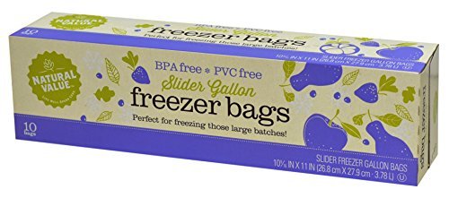 Eco-Friendly Slider Freezer Bags, 10 Count