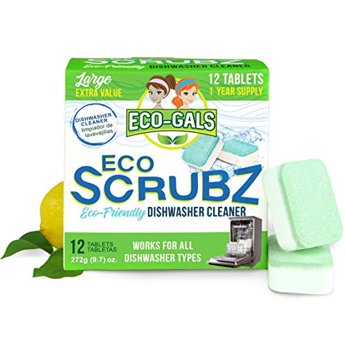ECO-GALS Eco Scrubz Dishwasher Cleaner 12 Tablets - 1 Year Supply