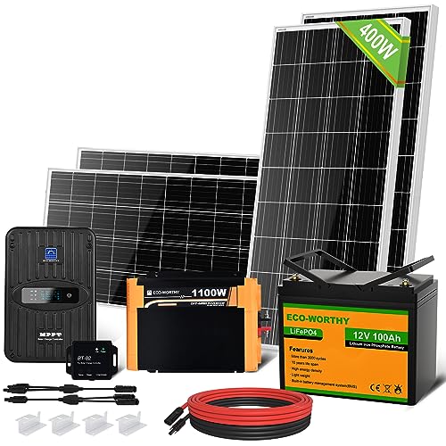 Complete 400W 12V Solar Kit for RV Off Grid by ECO-WORTHY