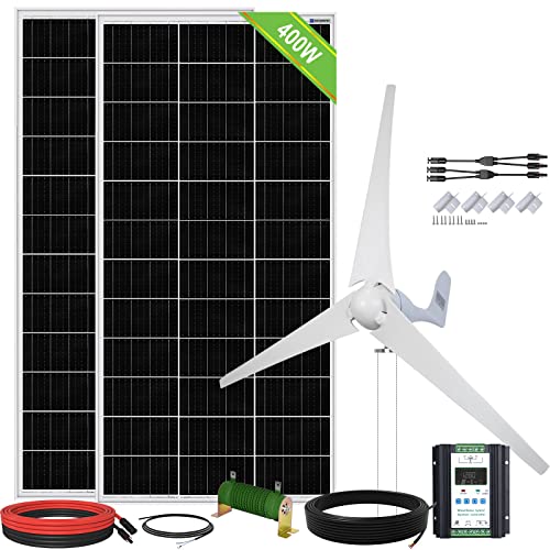 800W Solar Wind Power Kit: Wind Turbine & Solar Panels for Off-Grid Use