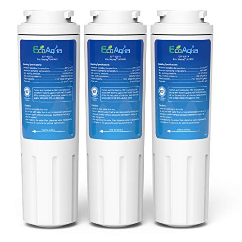 3 Pack EcoAqua Replacement Water Filter for Maytag, Whirlpool, Kenmore
