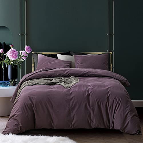 ECOCOTT Purple Duvet Cover: Soft and Durable Full Size