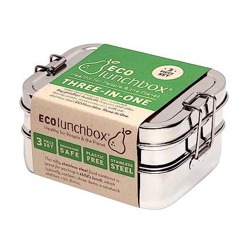 Ecolunchbox Three-in-One Stainless Steel Bento Box