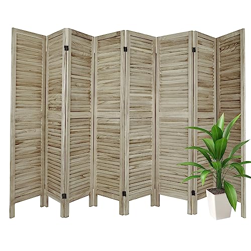 ECOMEX Room Divider 8 Panel with Louvered Design