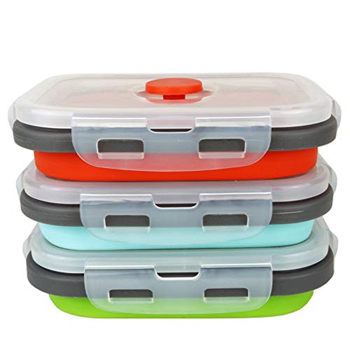 ECOmorning Silicone Food Storage Containers - Compact & Portable