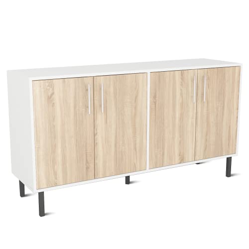 EconoHome Wood Buffet Cabinet with 4 Doors