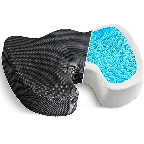 Gulymm Extra Large Gel Seat Cushion for Long Sitting Double Thick Seat  Cushion with Cover Gel Cushion for Pressure Sores Breathable Honeycomb  Cushion