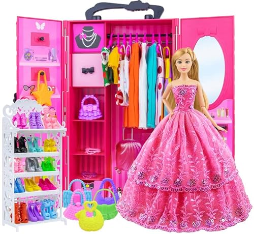 Barbie Clothes Closet Best Ultimate Doll Clothing Wardrobe Storage Organizer  Toy