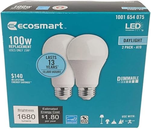 Daylight Dimmable LED Bulb 2-Pack by EcoSmart