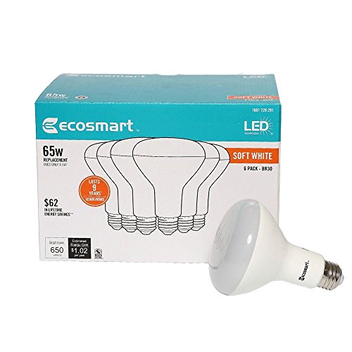 Ecosmart LED 65W Dimmable Light Bulb 6 Pack