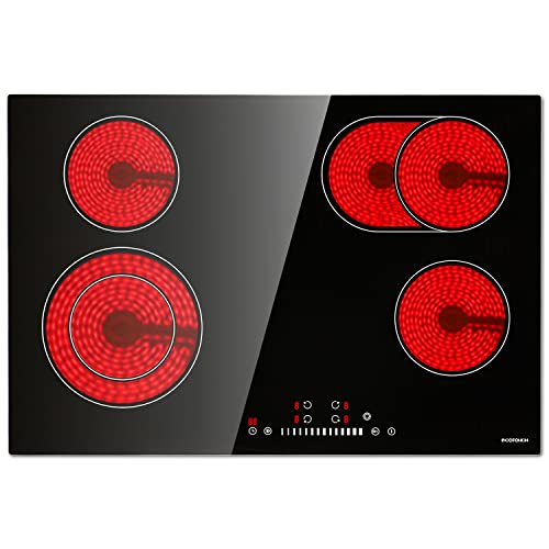 ECOTOUCH 30 inch Electric Cooktop with 4 Burner Stove Top