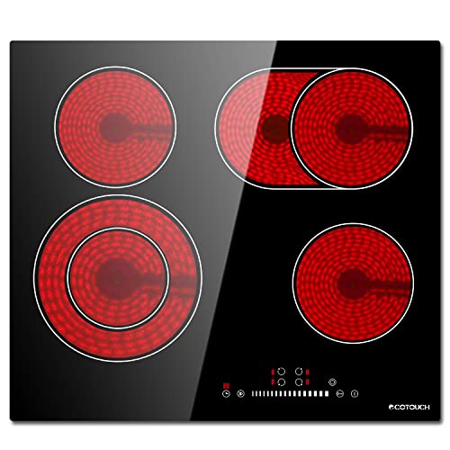 ECOTOUCH Electric Cooktop 4 Burner Stove Top - Powerful and User-Friendly