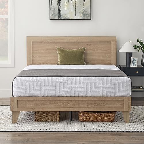 Edenbrook Delta Queen Bed Frame with Headboard - Wood Slat Support - Queen Size Wood Platform Bed Frame