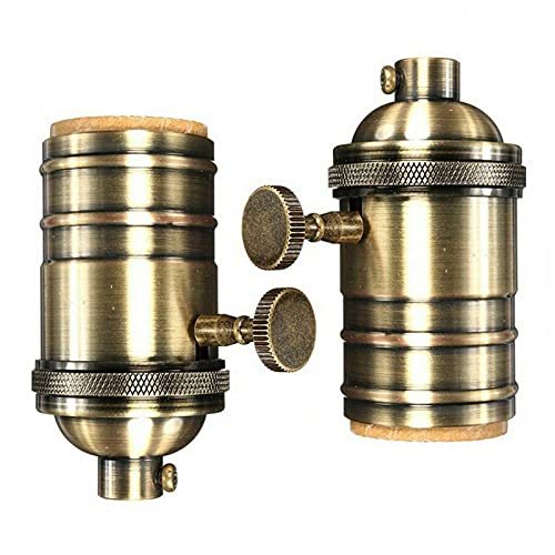 KANG Vintage Style Brass Lamp Socket Set - 2 Pack