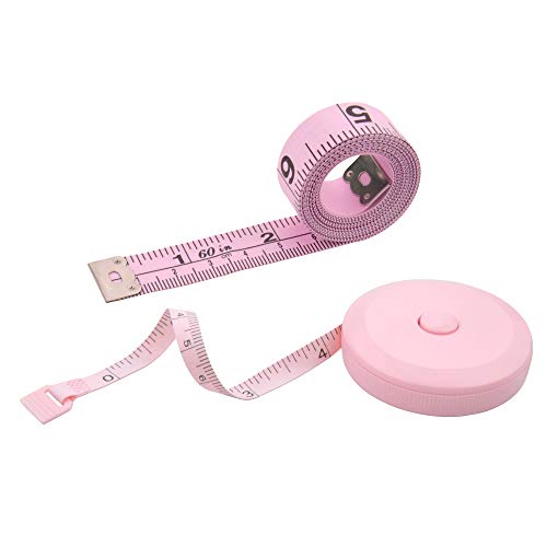 Edtape 2PCS Measuring Tape for Body,Soft Tape Measure for Body Sewing Fabric Tailor Cloth Craft Measurement Tape，60 Inch/1.5M Pink Retractable Dual Sided Measure Tape Set