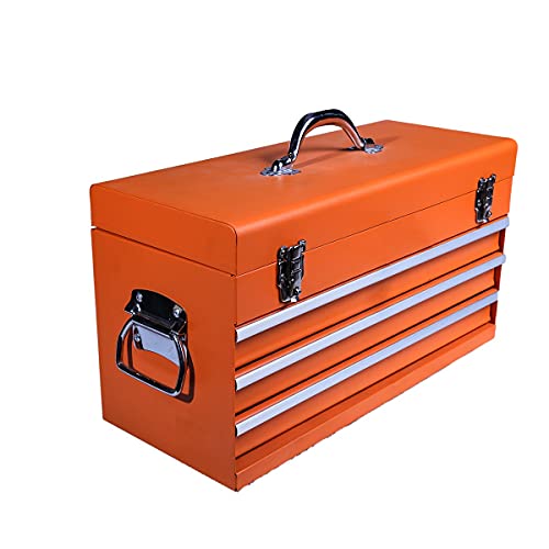 Edward Tools Metal Tool Box with Drawers - Secure and Durable Storage Solution
