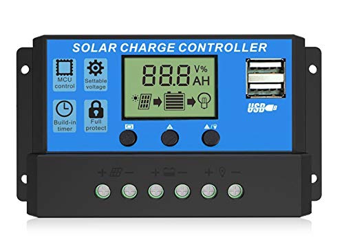 EEEKit 20A Solar Charge Controller with USB Port and LCD Display