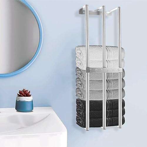 EFOBO 3 Bar Towel Rack for Rolled Towels