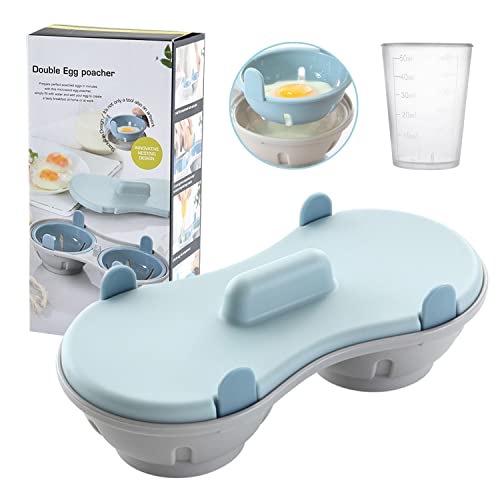 KICOFIT Egg Poacher: Steam, Measure Cup, Dishwashable