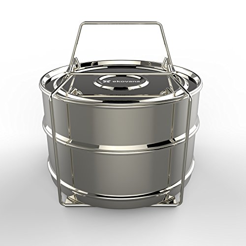 Ekovana Mini Stackable Stainless Steel Pressure Cooker Steamer Insert Pans