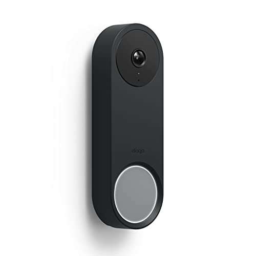 elago Silicone Case Compatible with Google Nest Hello Video Doorbell (Wired, 2nd Gen) - Weather and UV Resistant, Perfect Color Match, Clean Finish (Black)