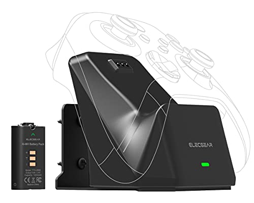 ElecGear Xbox Charging Dock with Rechargeable Battery and USB Stand