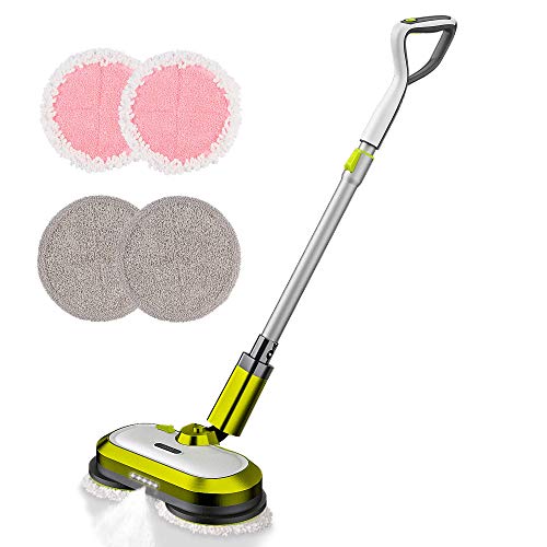 Electric Spin Mop with LED Headlight and Water Spray
