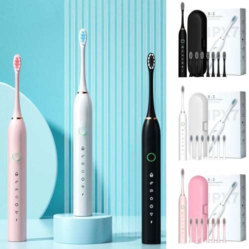 Electric Toothbrush with 8 Brush Heads and 6 Cleaning Modes