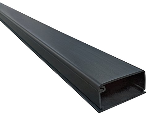 Electriduct Extra Large Latching Cable Raceway - 2" x 1" Channel (2100 Series) - 5 Feet - 5 Sticks - 25 Feet Total Length - Black