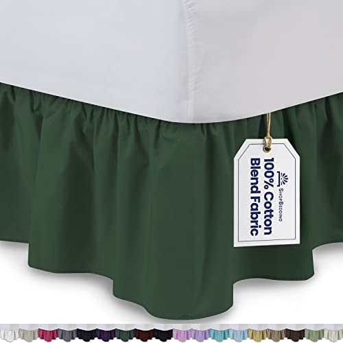 Elegant and Practical ShopBedding Ruffled Bed Skirt (Queen, Hunter)