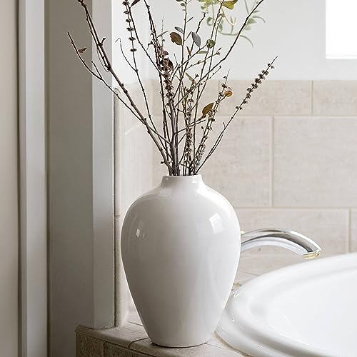 Elegant and Versatile Willowy 10 Inch Porcelain Vase