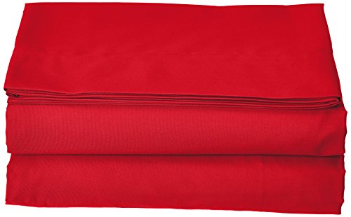 Elegant Comfort Luxury Flat Sheet - Queen Size, Red