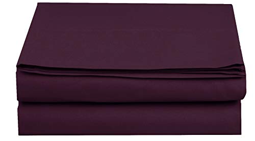Elegant Comfort King Size Egyptian Quality Flat Sheet - Purple