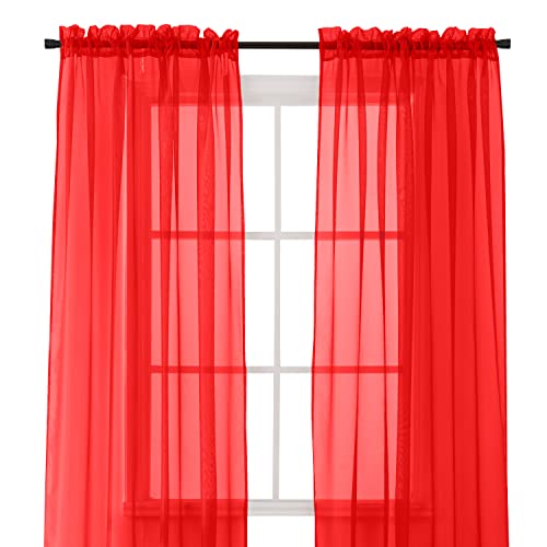 Elegant Comfort Sheer Panel Window Curtains
