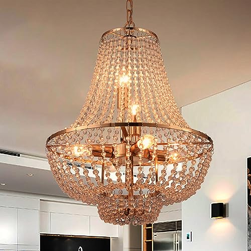 Elegant Gold Crystal Chandelier - KRASTY Modern French Empire