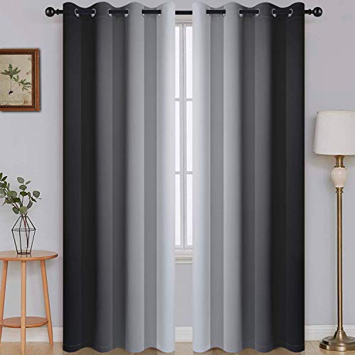 Elegant Gradient Room Darkening Curtains for Bedroom