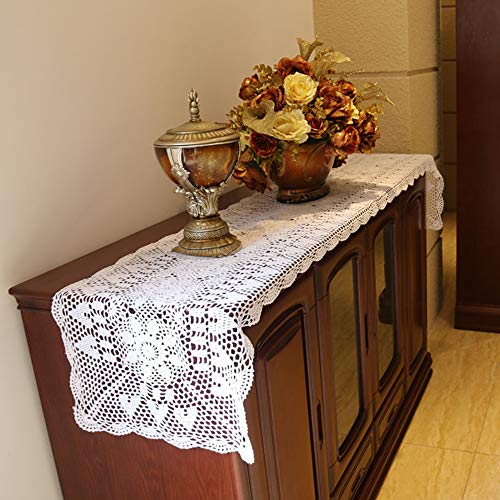 Elegant Handmade Crochet Lace Table Runner Doilies