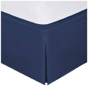 Elegant Navy Blue Full Size Bed Skirt - Fancy Collection