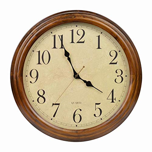 Elegant Solid Wood Silent Wall Clock