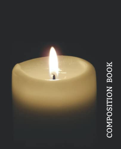 Elegant White Pillar Candle Composition Book