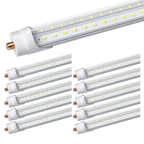 8FT LED Shop Light Bulbs, 5000K 75W 9500LM - Pack of 10