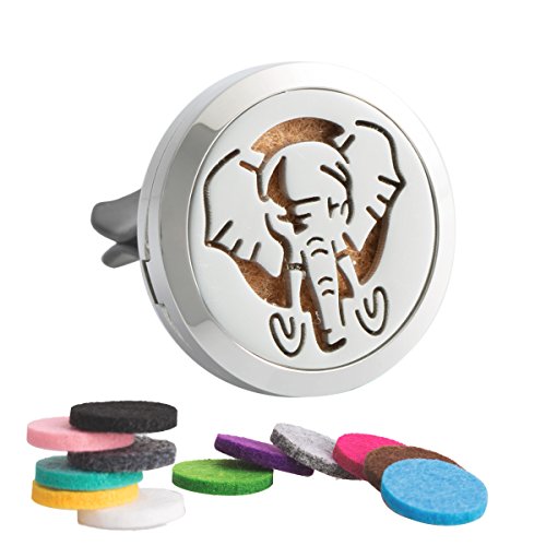 Elephant Car Diffuser with Aromatherapy and Vent Clip